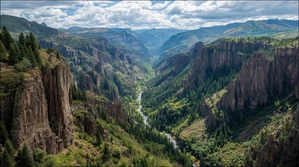 Colorado cliffs overlooking mountains