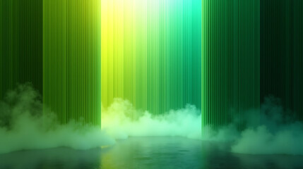 Green and Yellow Abstract Background with Fog light