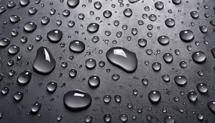 Water Drops Texture Background Liquid Droplets On Gray Surface