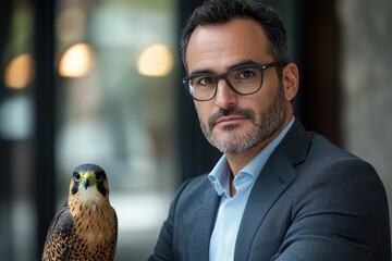 The Migratory Falcon Falco peregrinus is a globally distributed bird of prey