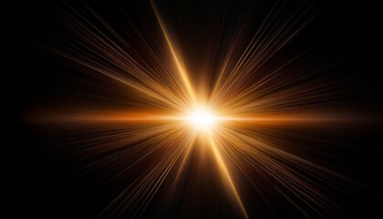 Obraz premium Bright Starburst Lens Flare Effect Isolated On Transparent Background