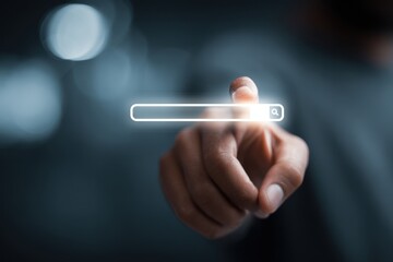 Website concept for sharing digital content via a search bar