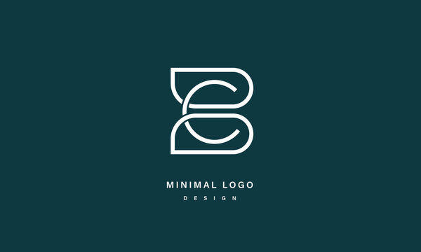 Minimal BC / CB Letter Logo &ndash; Modern Overlapping Monogram Design