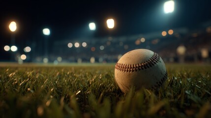 night baseball field in play