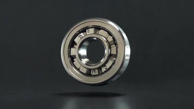 Precision Bearing in Motion: A close-up view captures the intricate details of a metallic bearing, its design a testament to precision engineering, ready for a vital role in mechanical systems.