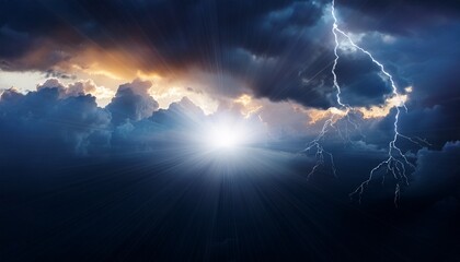 dark clouds with cracks and bright light could be used for dramatic backgrounds