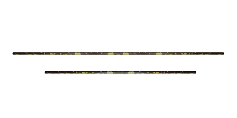 Metal old pole with peeling paint, horizontal. On isolated transparent background.