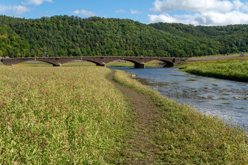 Alte Aseler Br&uuml;cke am Edersee bei Niedrigwasser