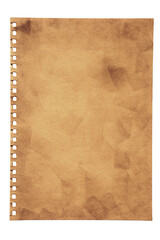 Old dirty grunge paper from spiral notebook