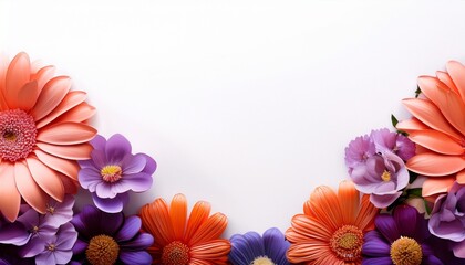 Border Of Purple And Coral Flower Flower Border