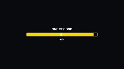 Progress bar animation showing duration and completion in science fiction styled interface