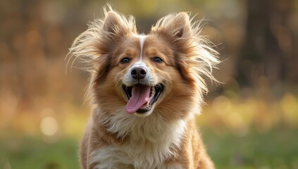 Joyful, playful puppy