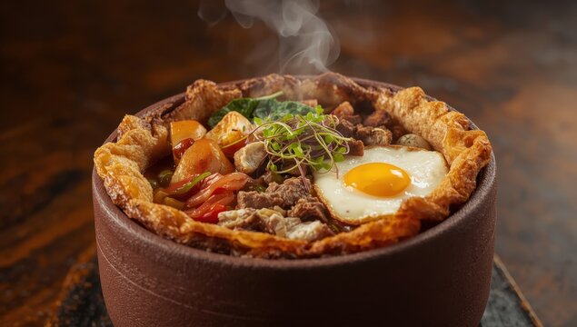 Korean stone pot rice dish