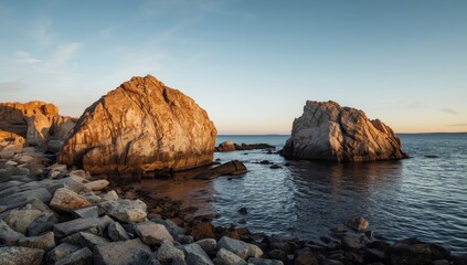 Fototapeta premium Large stones in the Finnish bay