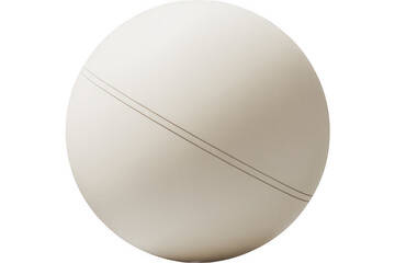 White sphere with thin dark lines isolated isolated on a transparent background