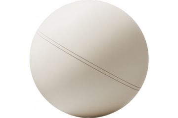 White sphere with thin dark lines isolated isolated on a transparent background