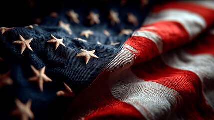 Composite image of close-up of american flag