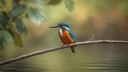 Fototapeta premium kingfisher perched on a limb