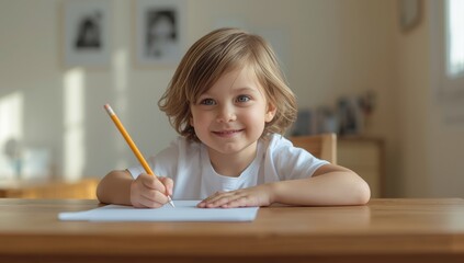 kid composes the note