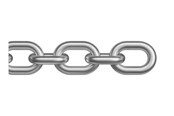 Obraz premium Metal chain links industrial texture isolated on a transparent background