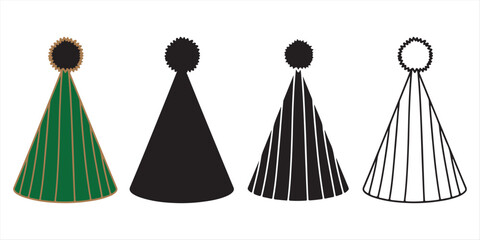 Illustrated party hats Vector