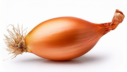 Single Shallot Vegetable Isolated On White Background