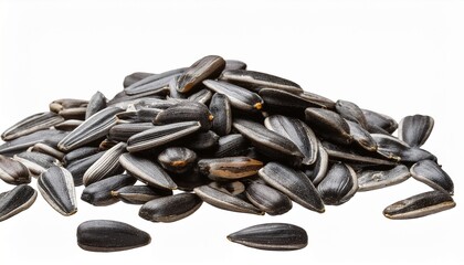 Falling Peeled Sunflower Seeds Isolated On A Transparent Background