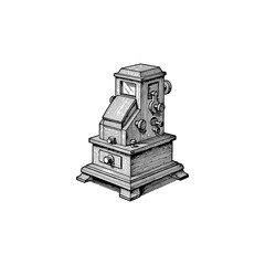 Vintage tachistoscope engraving.