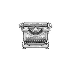 Vintage typewriter engraving.