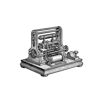 Vintage telegraph engraving.