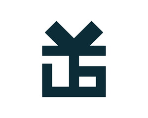 Obraz premium A minimalist vector graphic of a gift box icon with a ribbon on top, symbolizing present and surprise