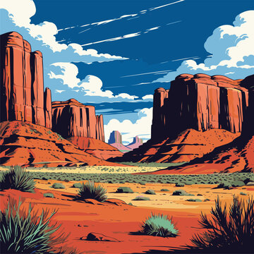 Monument Valley Navajo vector image