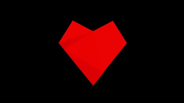 2D Flat Heart Reveal Animation: Love in Motion
