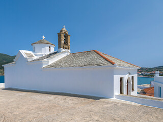 Panorama of Skopelos town, Sporades, Thessaly, Greece