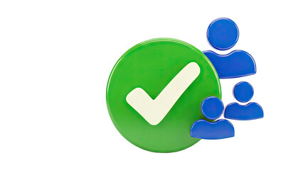 Group Approved Icon with Checkmark