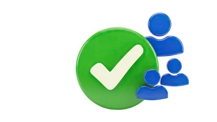 Group Approved Icon with Checkmark