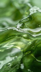 Abstract green liquid motion with smooth texture for nature themes and modern backgrounds