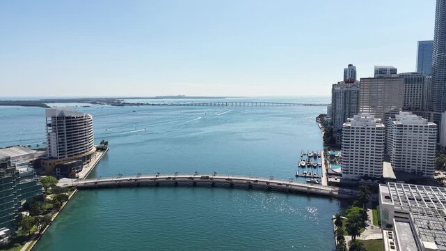 Plano aereo de edificios en Downtown Miami 