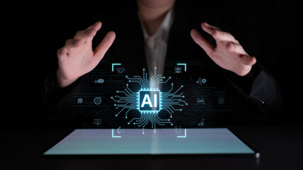 An AI platform for business integration. Central processor powers automated processes like contract...