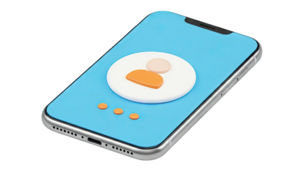 Smartphone with User Profile Icon and Dots