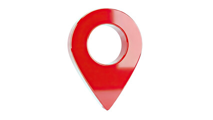 3D Red Location Pin Icon