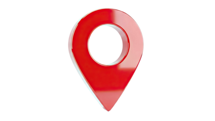 3D Red Location Pin Icon