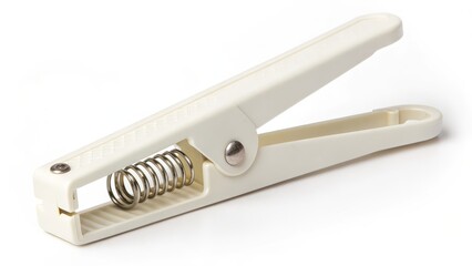 Simple Plastic Food Clip With Spring Design Isolated