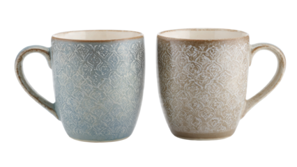 Elegant mugs with vintage floral pattern