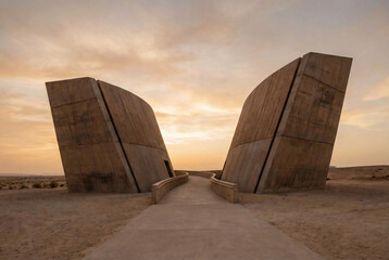 Symmetrical Brutalist Architecture