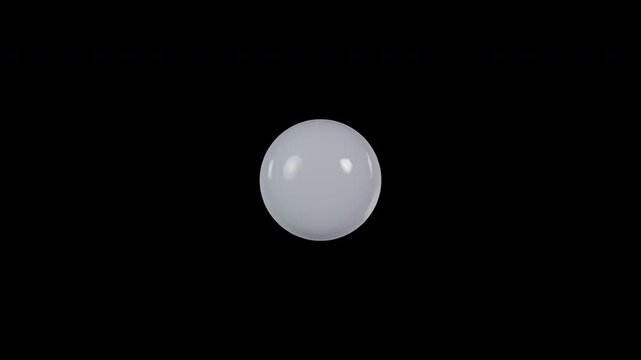 White Sphere Splitting into 12 Circles - Minimalist Loading Loop Animation