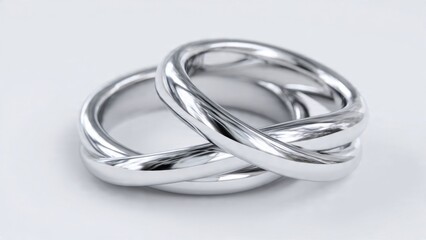Fototapeta premium Interlocking Silver Rings