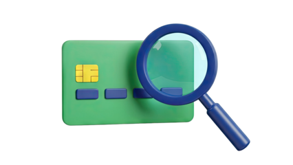 Credit Card Under Magnifying Glass