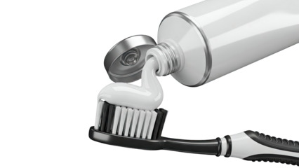 Toothpaste Squeezing onto Toothbrush