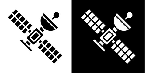 Satellite  Icon Set White Style Collection